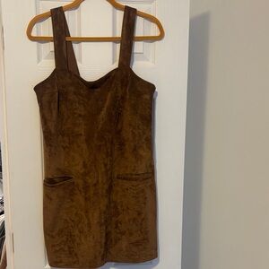 Abercrombie & Fitch Brown Suede Mini Dress
